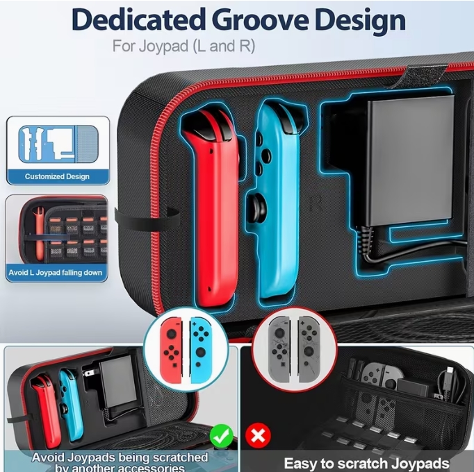 Estuche de Almacenamiento Multifuncional para Consola Switch